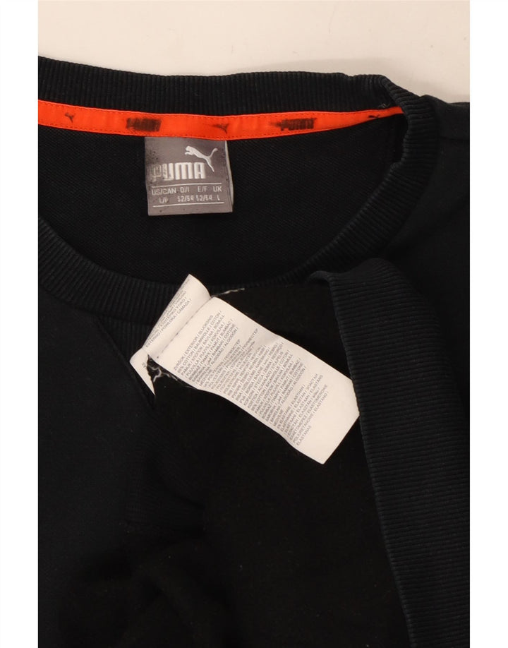 Puma Herre Grafisk Sweatshirt Jumper Stor Sort Bomuld