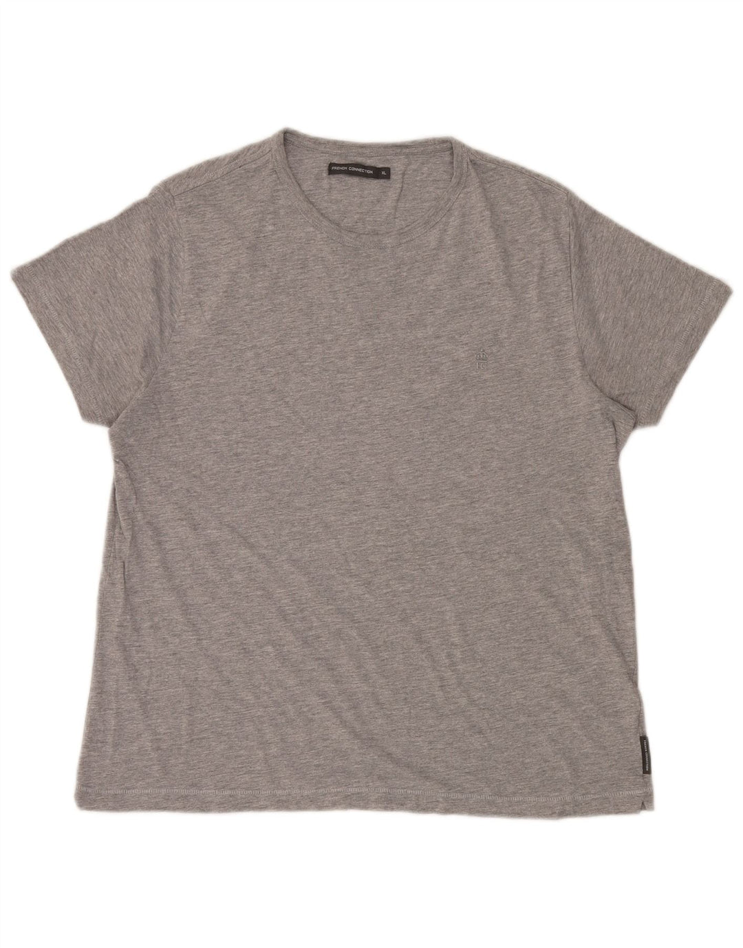 French Connection Herre T-Shirt Top XL Grå Flecked Bomuld