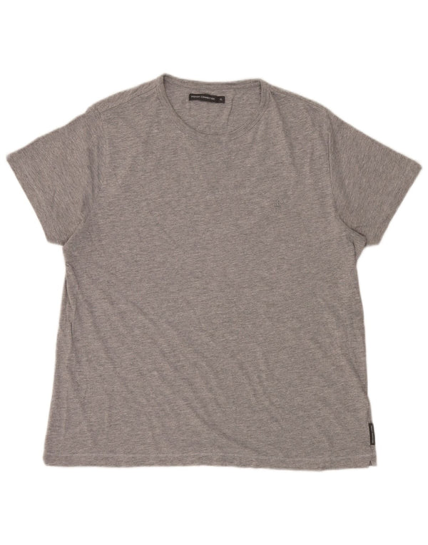 French Connection Herre T-Shirt Top XL Grå Flecked Bomuld