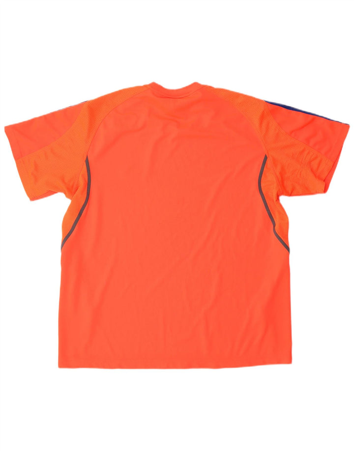 ADIDAS Herre T-Shirt Top Stor Rød Polyester