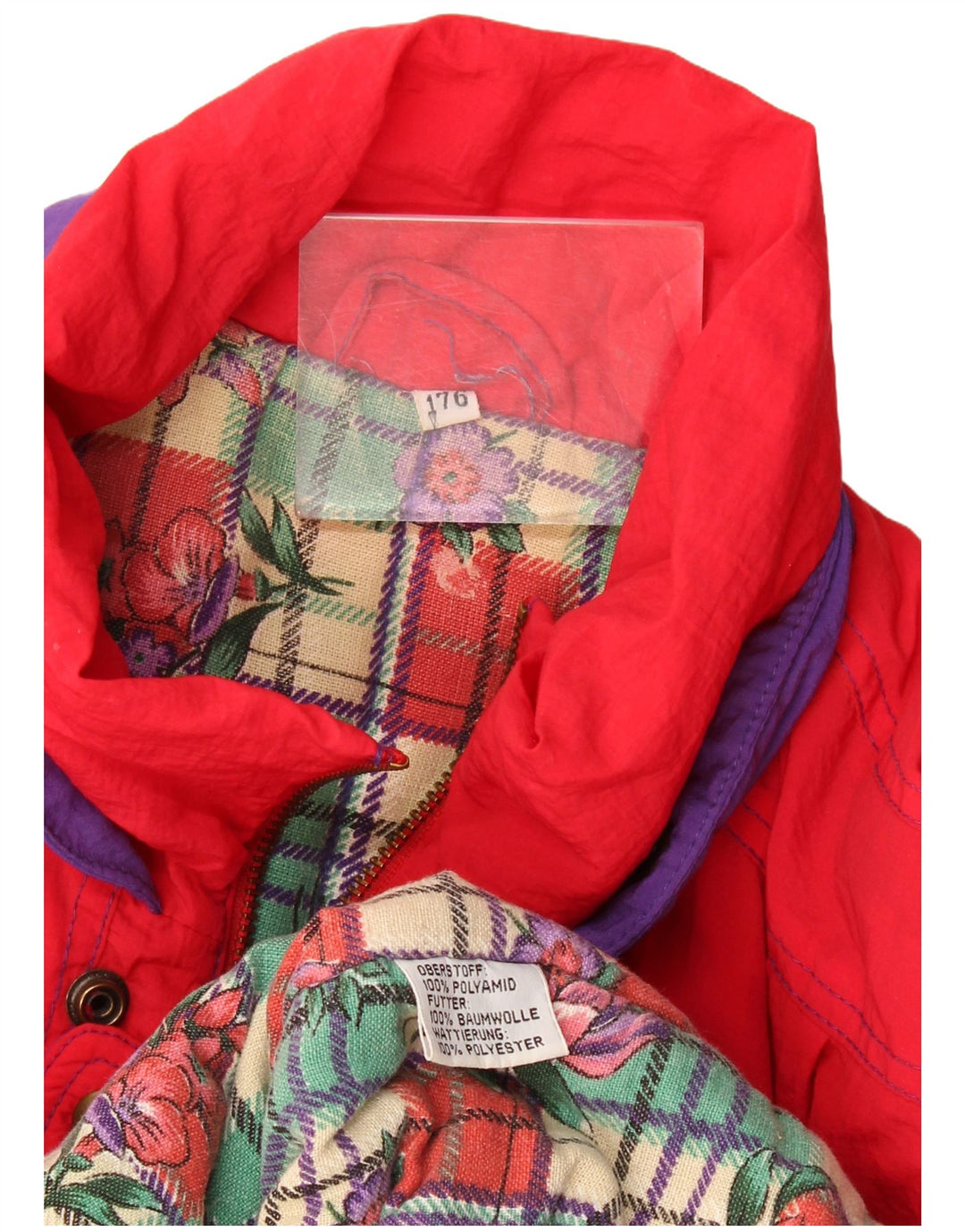Vintage Herre Windbreaker Jacket UK 44 2XL Rød Polyamid