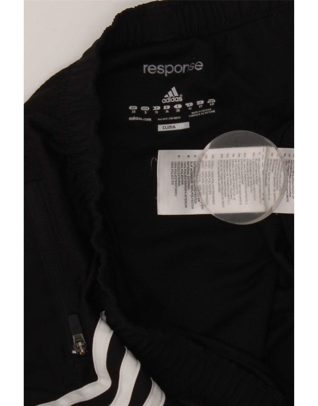 Adidas Womens Climalite Sports Shorts UK 10 Small Black Polyester