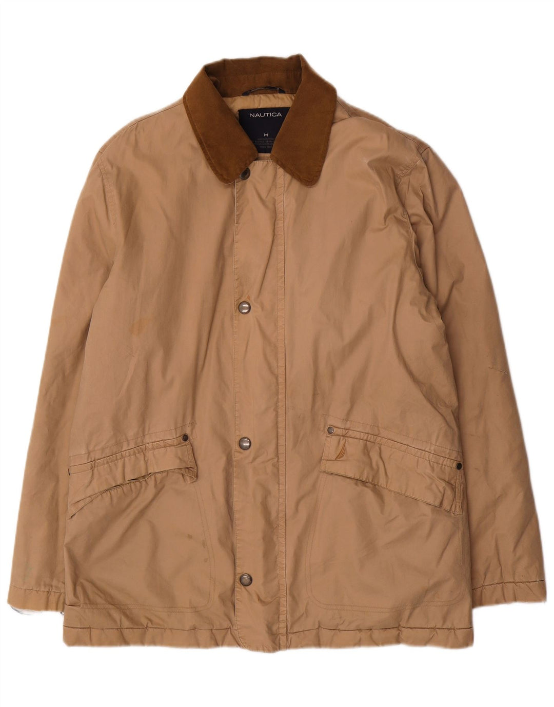 Nautica Herre Windbreaker Jacket UK 38 Medium Beige Polyester