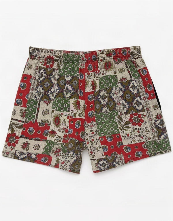 Vintage Dameshorts UK 14 Medium W30 Flerfarvet Patchwork