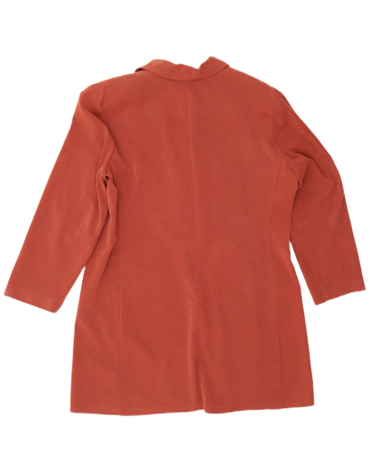 Vintage kvinders 1 knap 2 stykke sæt UK 16 Large Burgundy Polyester