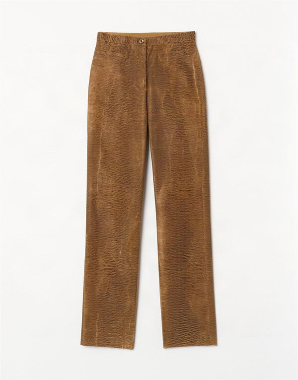 Vintage kvinders højtaljede fritidsbukser IT 42 Medium W26 L31 Brun