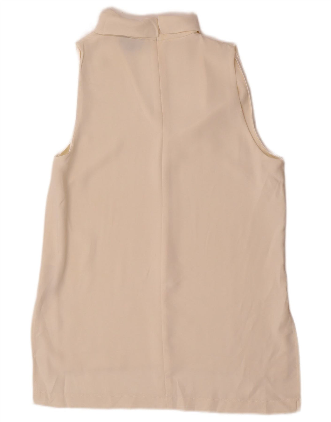 Topshop Dame ærmeløs bluse Top UK 10 Small Off White Polyester