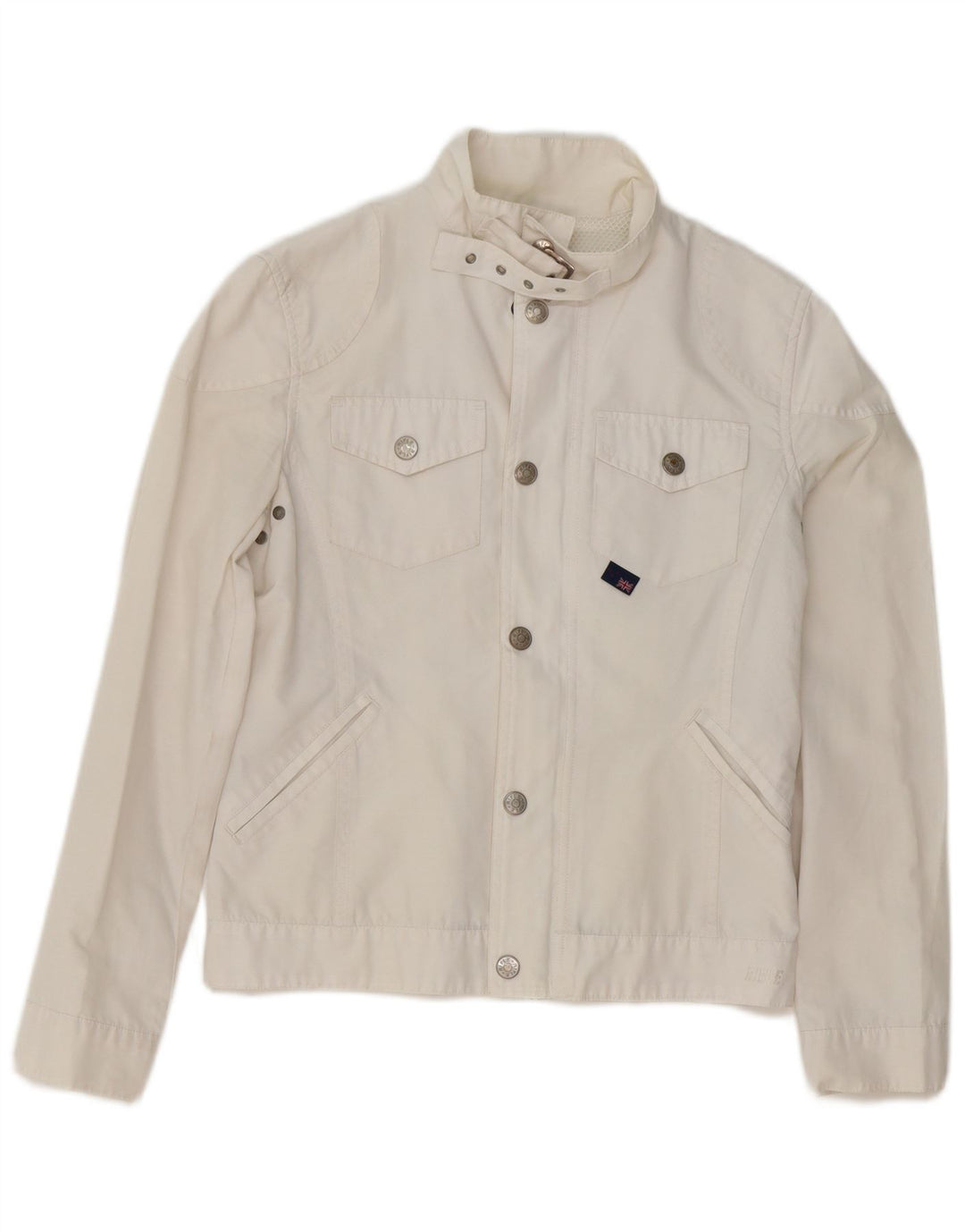Rifle Womens Heritage Utility Jacket UK 12 Medium White Bomuld