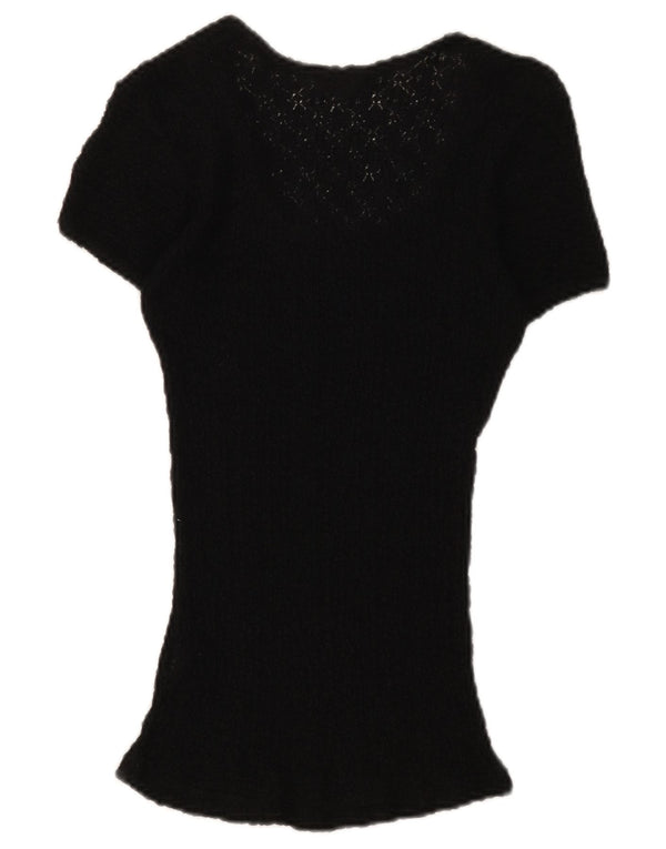 Guess Dame Blouse Top UK 12 Medium Black Floral
