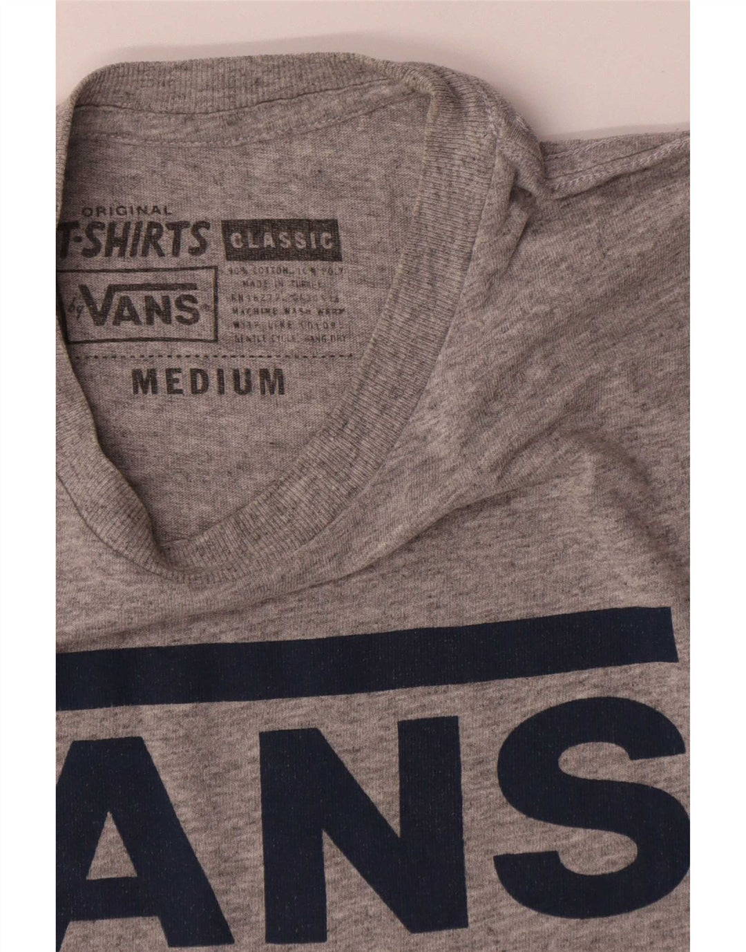 Vans Grafisk T-shirt til mænd, top mellemgrå bomuld
