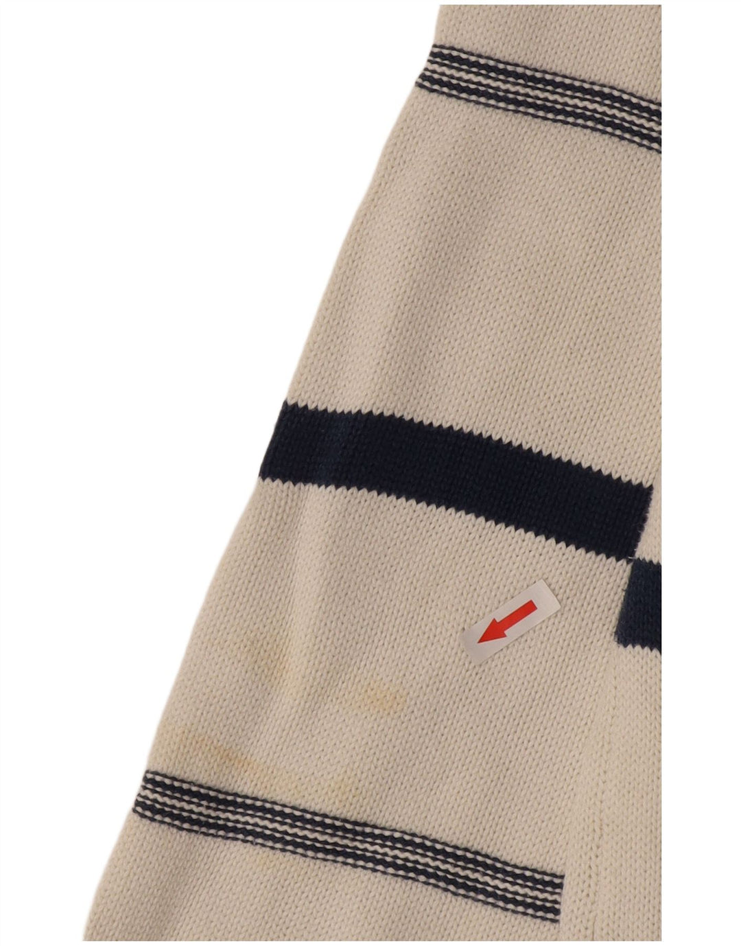 Stefanel Herre V-hals sweater XL Hvid Argyle/Diamant
