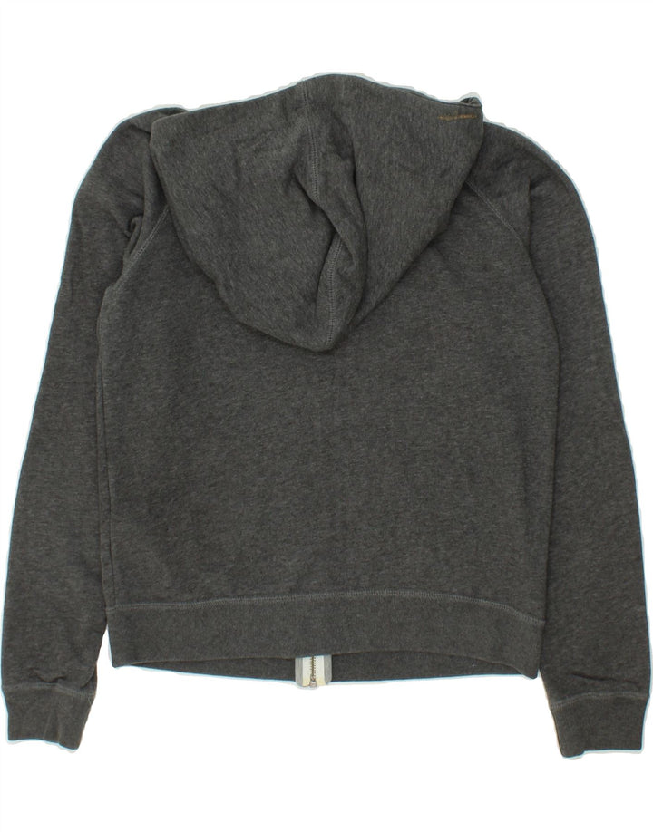 NIKE Womens Graphic Zip Hoodie Sweater UK 14 Medium Grey Cotton Vintage Nike and Second-Hand Nike from Messina Hembry 