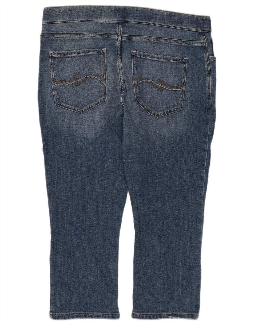 LEE Dame Mid Rise Capri Jegging Jeans US 16 2XL W38 L21 Blå Bomuld