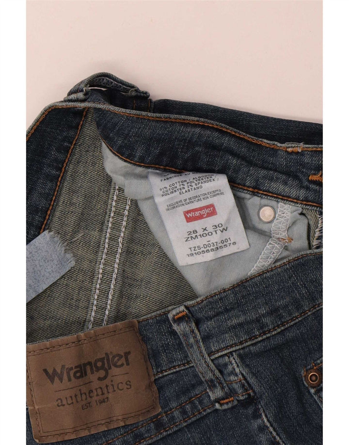 Wrangler Straight Jeans til mænd W28 L30 blå bomuld