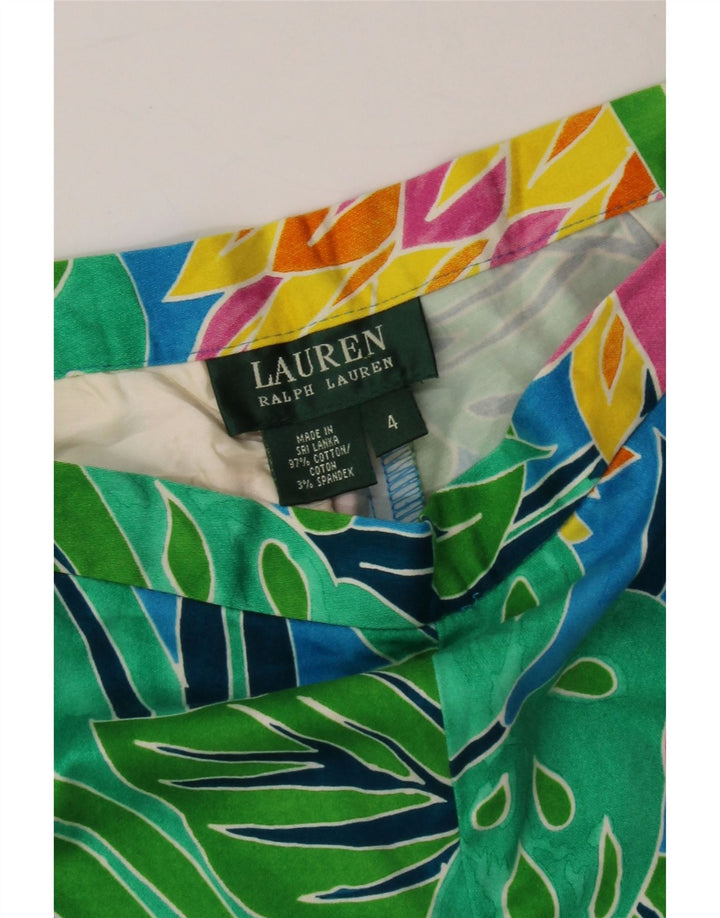 RALPH LAUREN Womens Casual Trousers US 4 Small W28 L26 Multicoloured Vintage Ralph Lauren and Second-Hand Ralph Lauren from Messina Hembry 