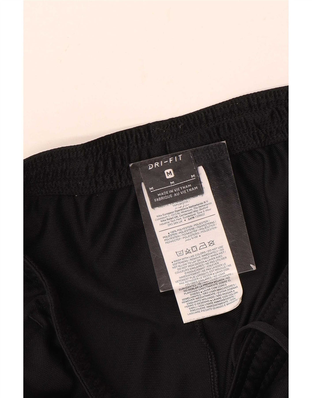 Nike Dame Dri Fit træningsdragt Bukser UK 14 Medium Sort Polyester