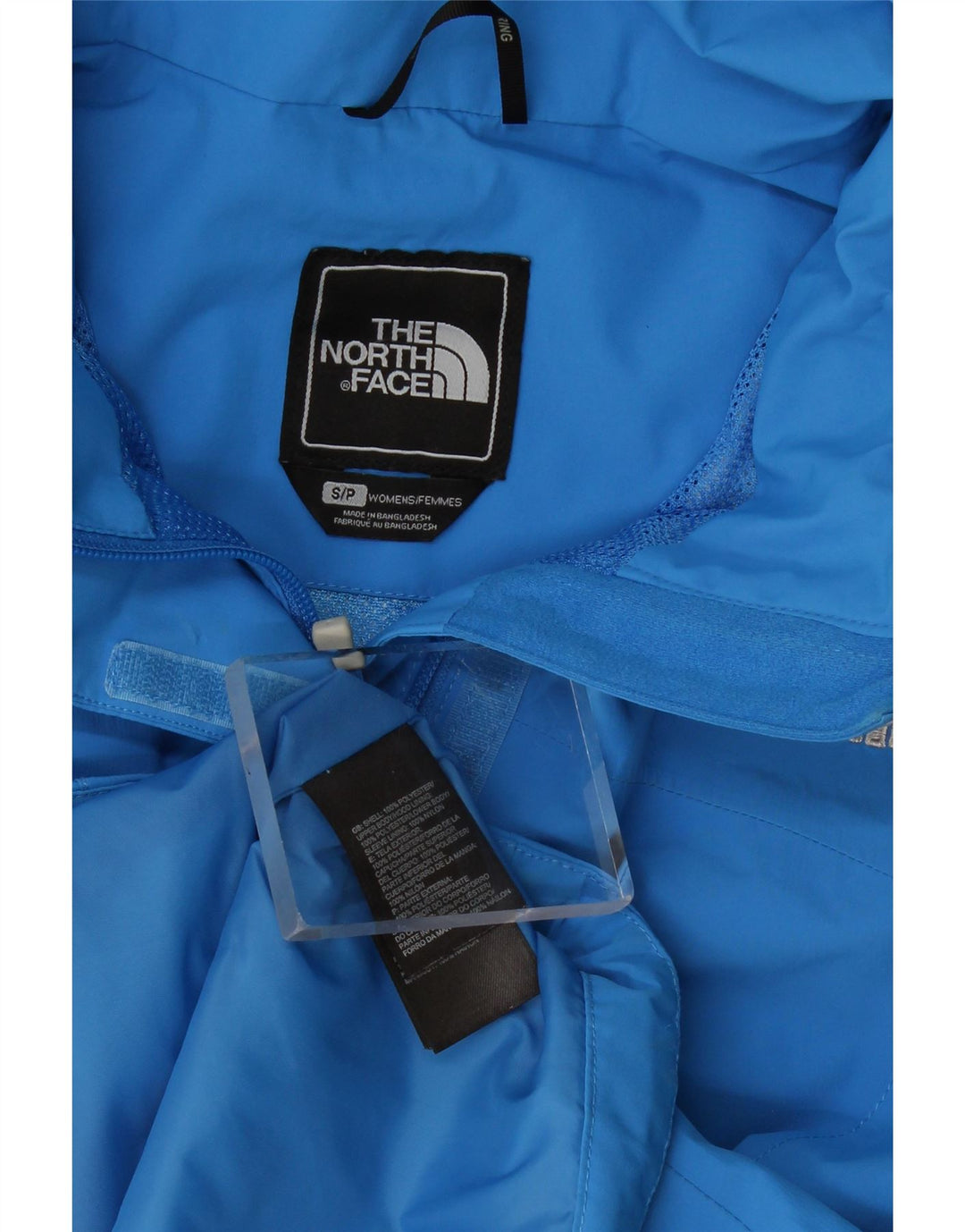 The North Face Regnjakke med hætte til kvinder UK 10 Lille blå polyester