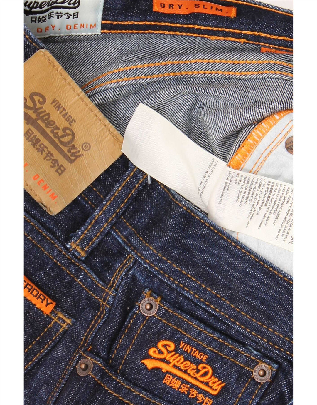 Superdry Slim Jeans til kvinder W28 L30 Marineblå Bomuld