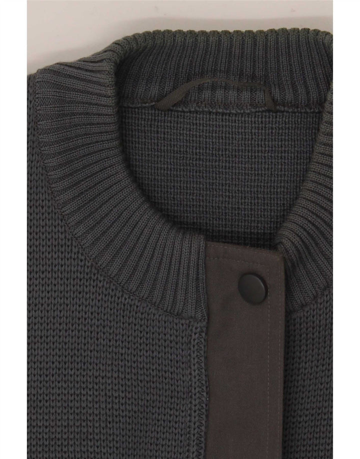 Vintage herre cardigan sweater EU 40 mellemgrå uld