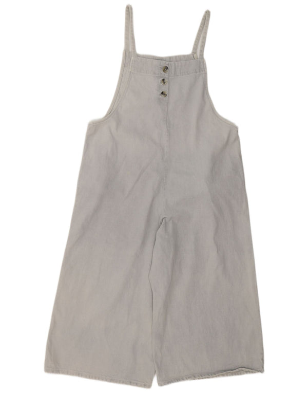 Zara Dame Denim Playsuit UK 16 Large Blue Cotton