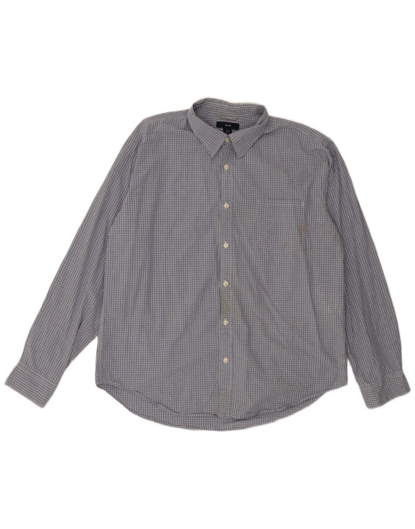 Gap herreskjorte XL blå ternet bomuld