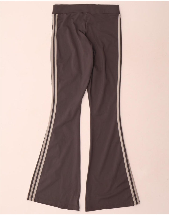 Adidas Dame Flare Leggings UK 12 Medium Grey Polyester