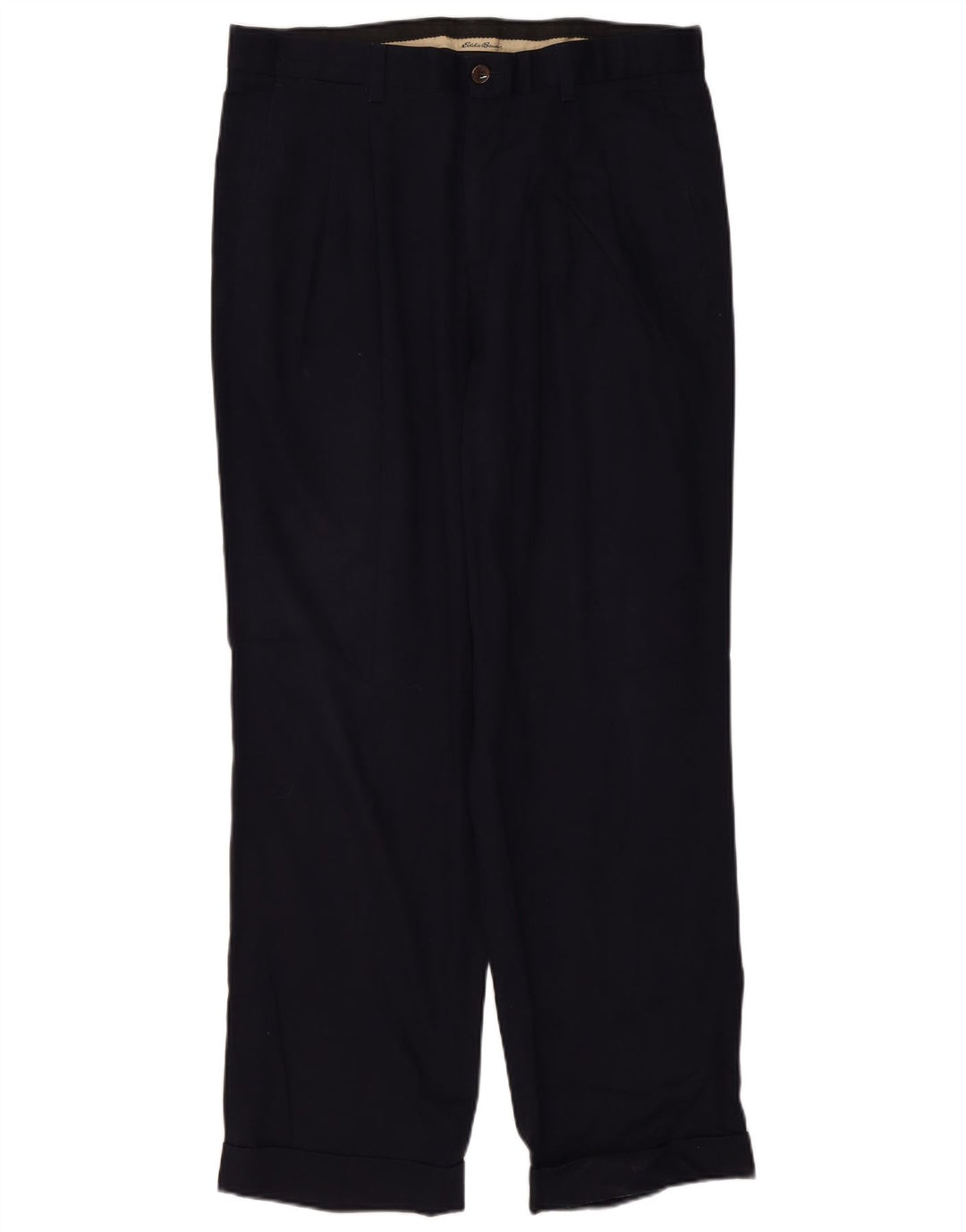 Eddie Bauer Herre Rynkefri Chino Bukser W35 L32 Marineblå Klassisk