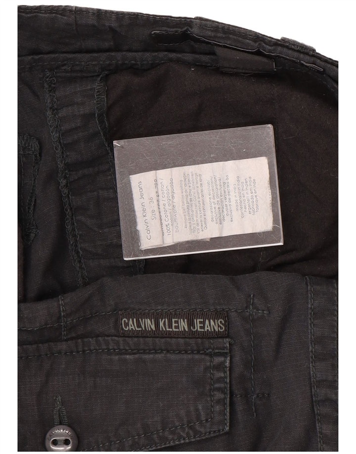 CALVIN KLEIN Herre Cargo Shorts W36 Large Black Bomuld