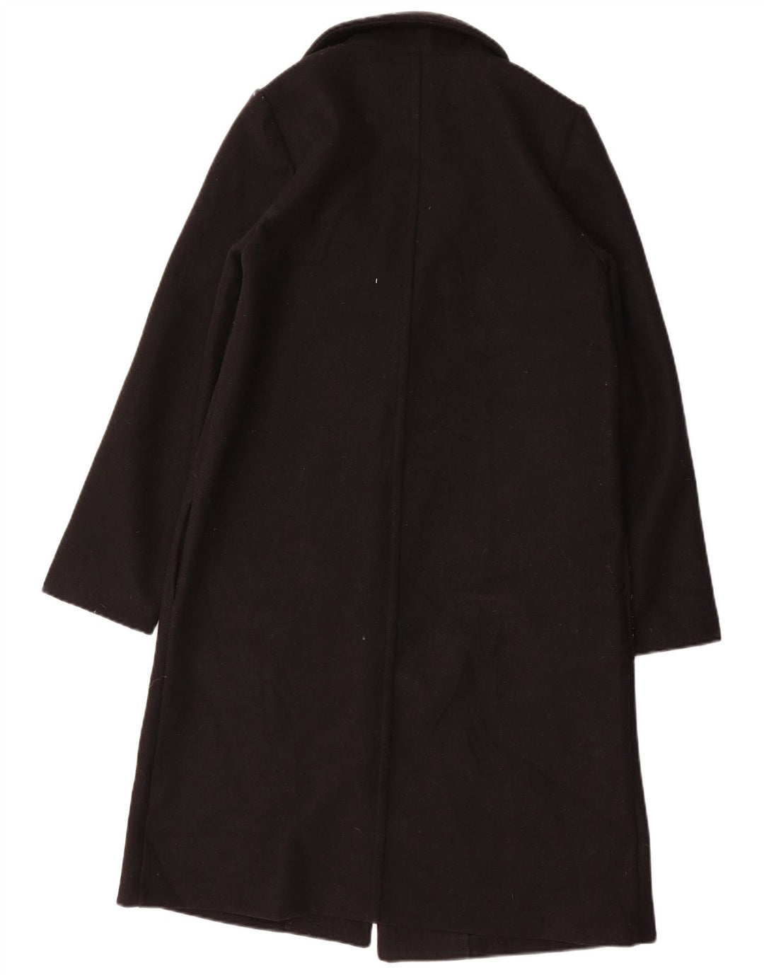 ZARA Åben overfrakke til kvinder UK 14 Medium Sort Polyester