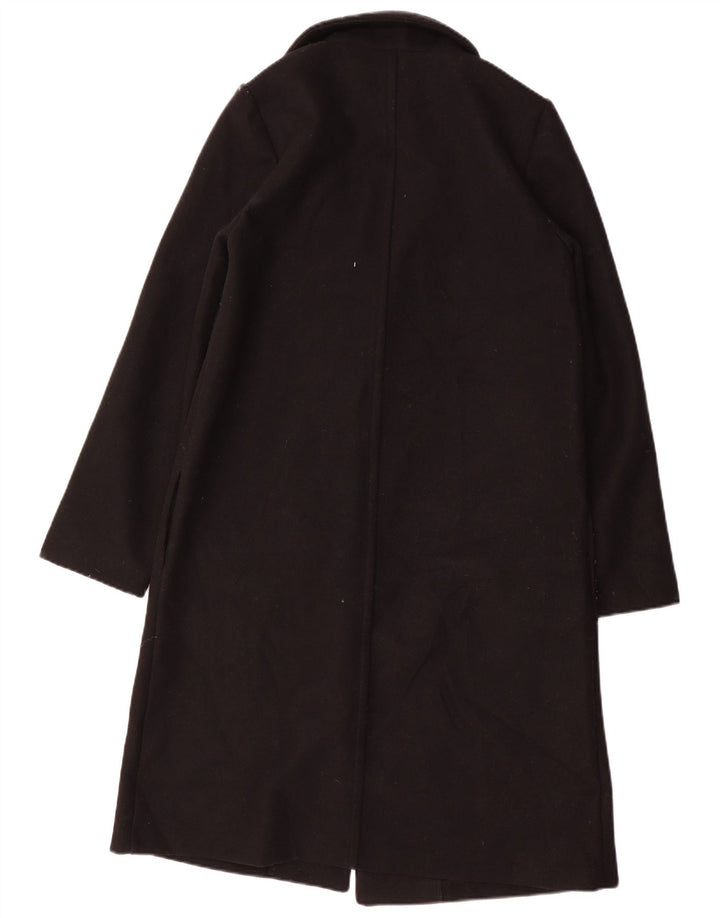 ZARA Åben overfrakke til kvinder UK 14 Medium Sort Polyester