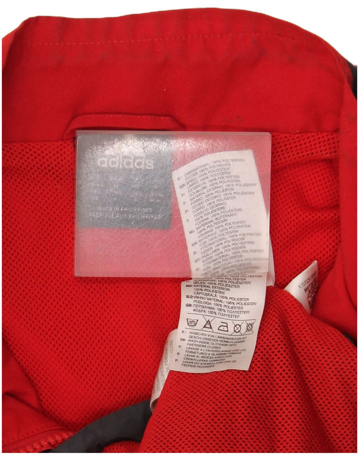 ADIDAS Træningsdragt til mænd, topjakke UK 40/42 Medium Rød Colourblock Polyester