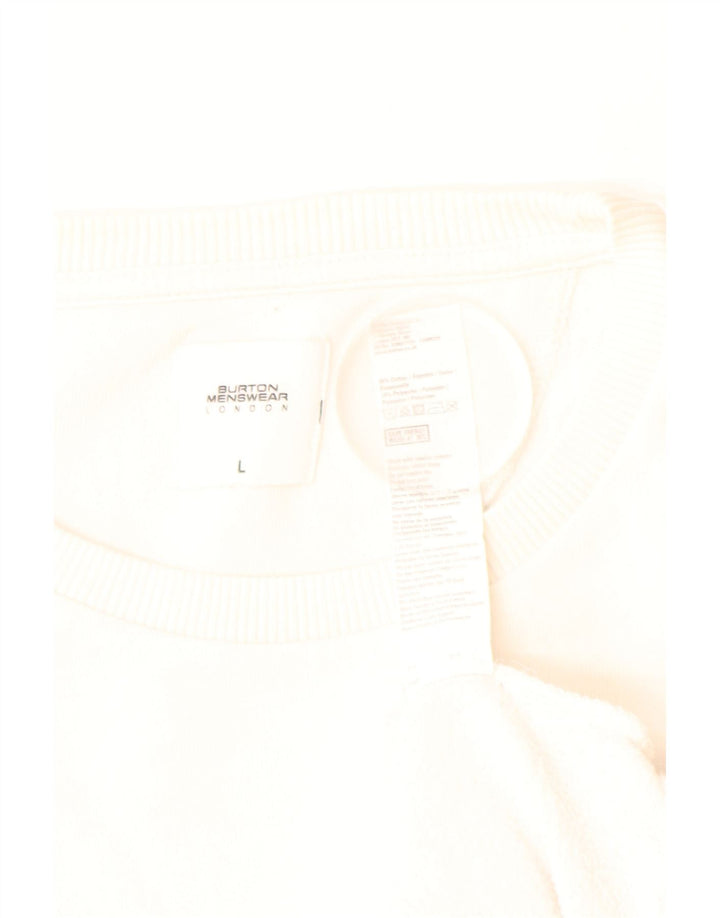 BURTON Sweatshirt til mænd Stor hvid bomuld