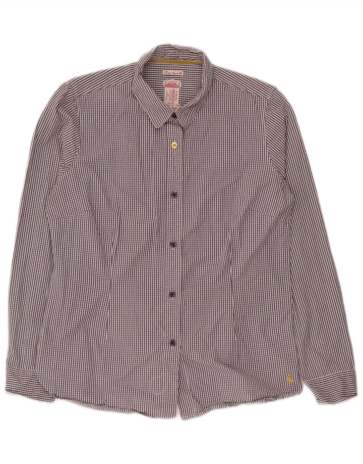 Joules Dameskjorte UK 14 Medium Lilla Gingham Cotton