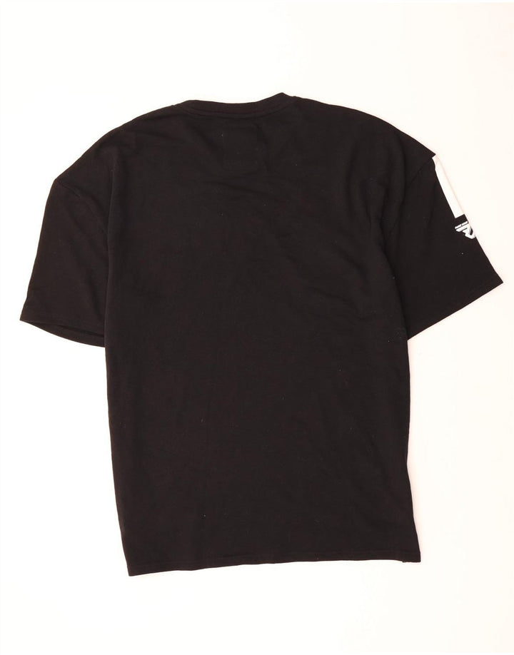 FRANKIE GARAGE Mens Graphic T-Shirt Top Large Black Cotton