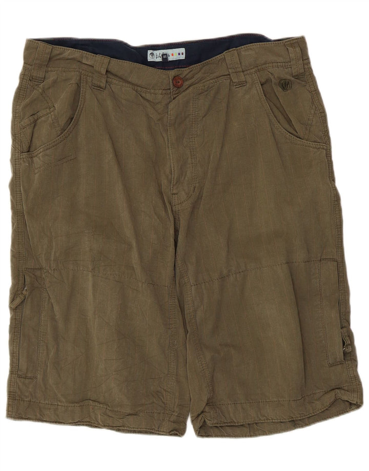Fat Face Herre Cargo Shorts W38 XL Khaki Bomuld