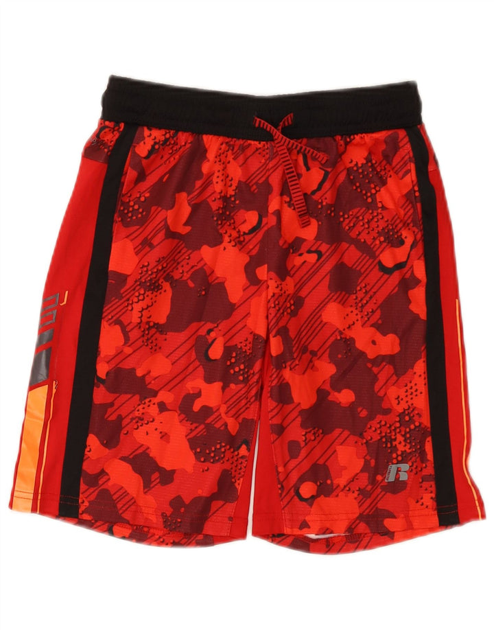 RUSSELL ATHLETIC Drenge Sportshorts 10-11 år Stor Rød Camouflage