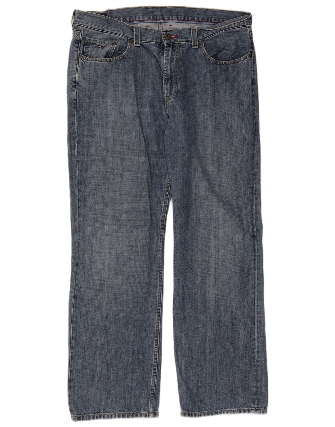 TOMMY HILFIGER Straight jeans til mænd W38 L32 blå bomuld