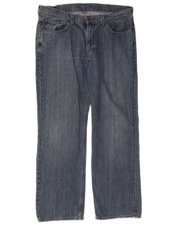 TOMMY HILFIGER Straight jeans til mænd W38 L32 blå bomuld