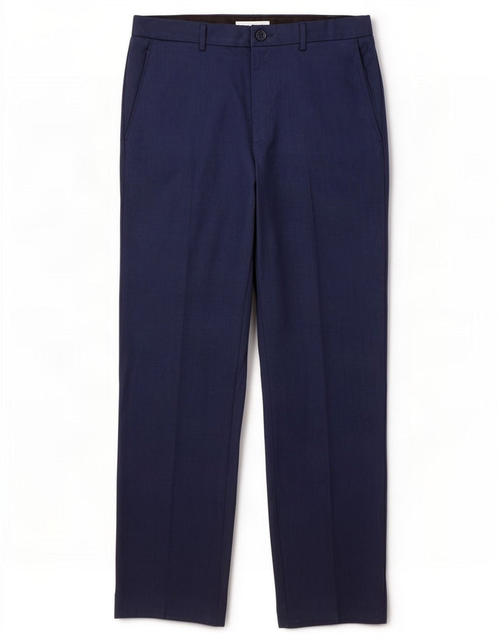 Marks & Spencer Straight Suit Bukser til mænd W32 L31 Marineblå polyester