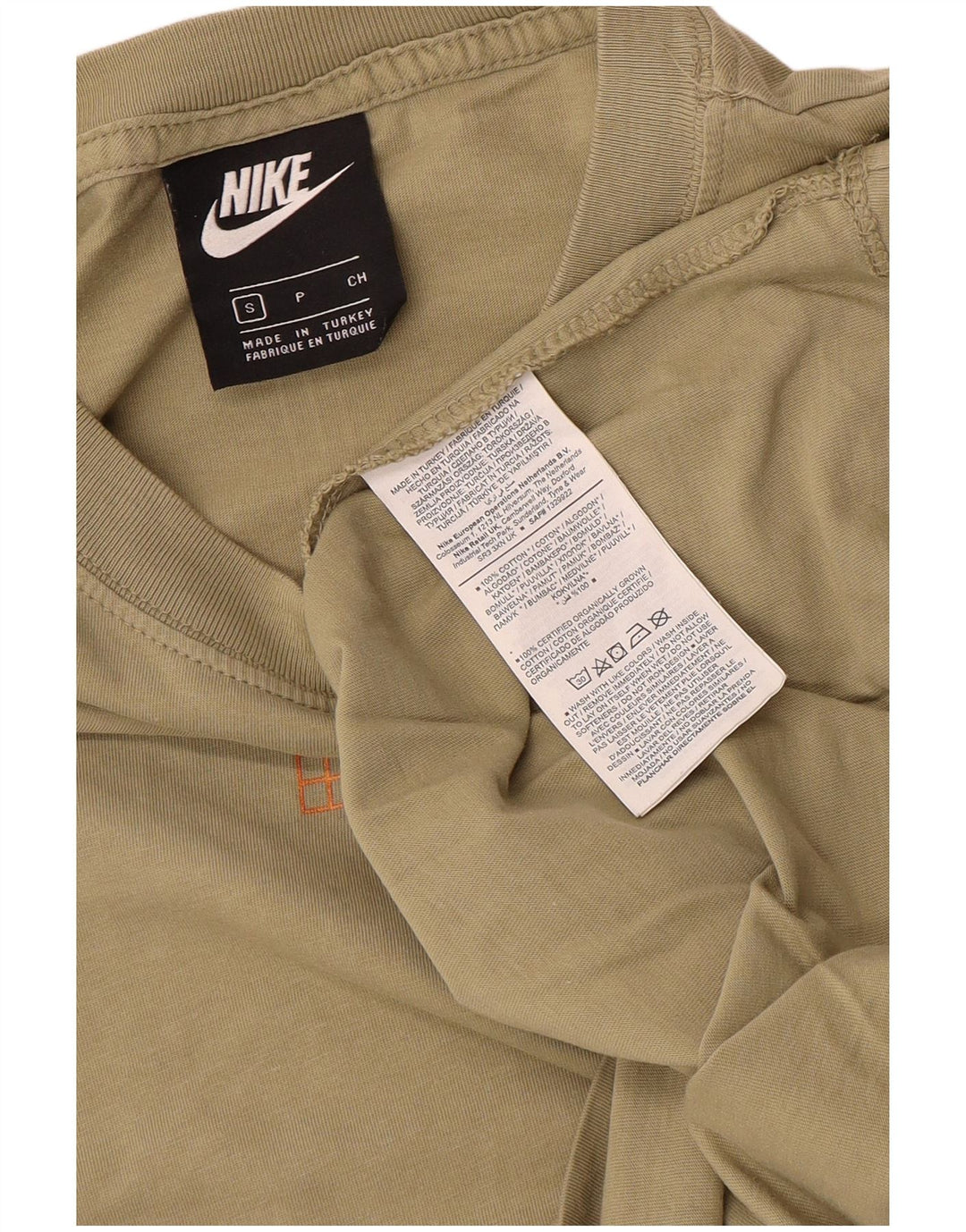 Nike Herre grafisk T-shirt Top Lille Khaki Bomuld
