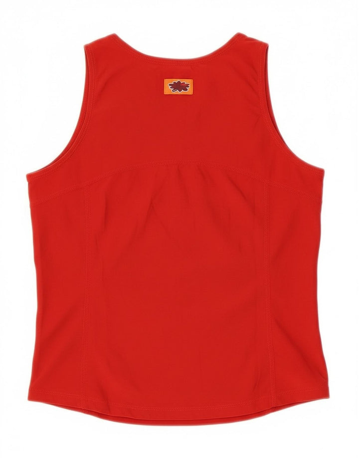 Nike Womens Crop Vest Top UK 8/10 Small Red Polyester