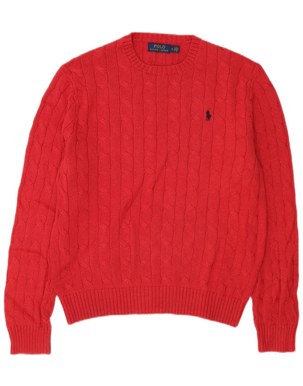 Polo Ralph Lauren Herre sweater med rund hals, medium rød bomuld