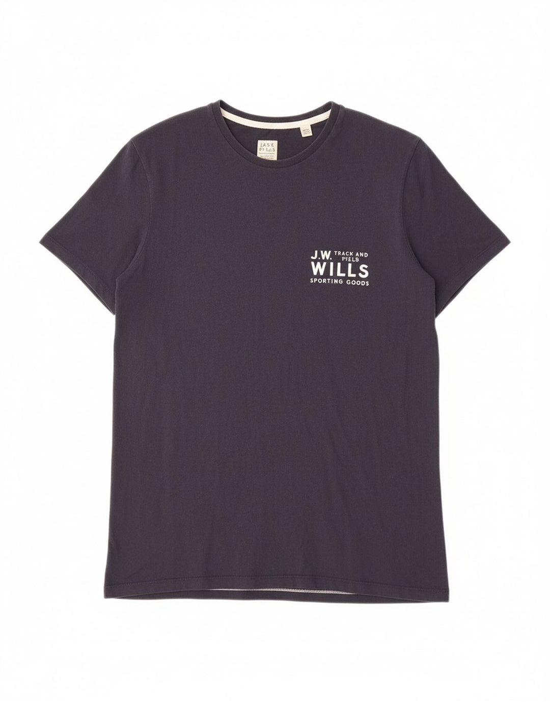 JACK WILLS Mens Soho Graphic T-Shirt Top Small Navy Blue