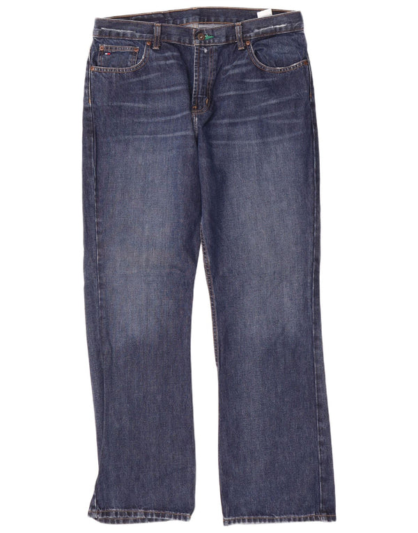 TOMMY HILFIGER Herre Bootcut Jeans W34 L32 Blå Bomuld