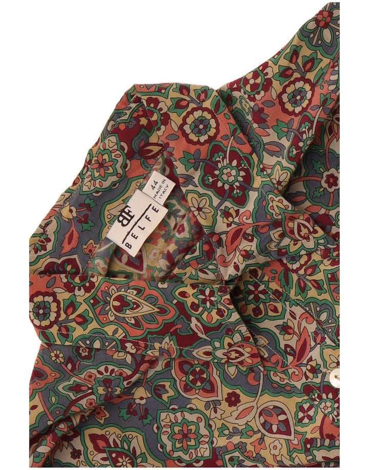 Belfe Kortærmet Oversized Skjorte til kvinder IT 44 Medium Multicolored Floral