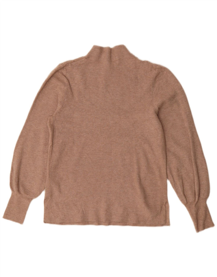 Marks & Spencer Dame Turtle Neck Jumper Sweater UK 14 Medium Brown