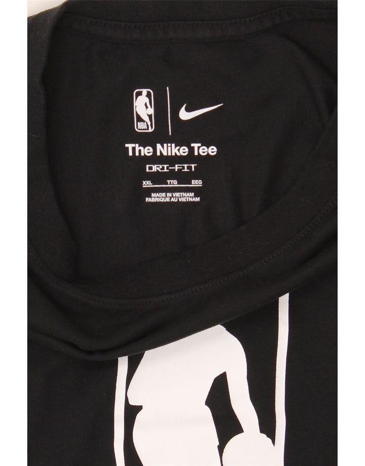 NIKE Herre NBA Grafisk T-Shirt Top 2XL Sort