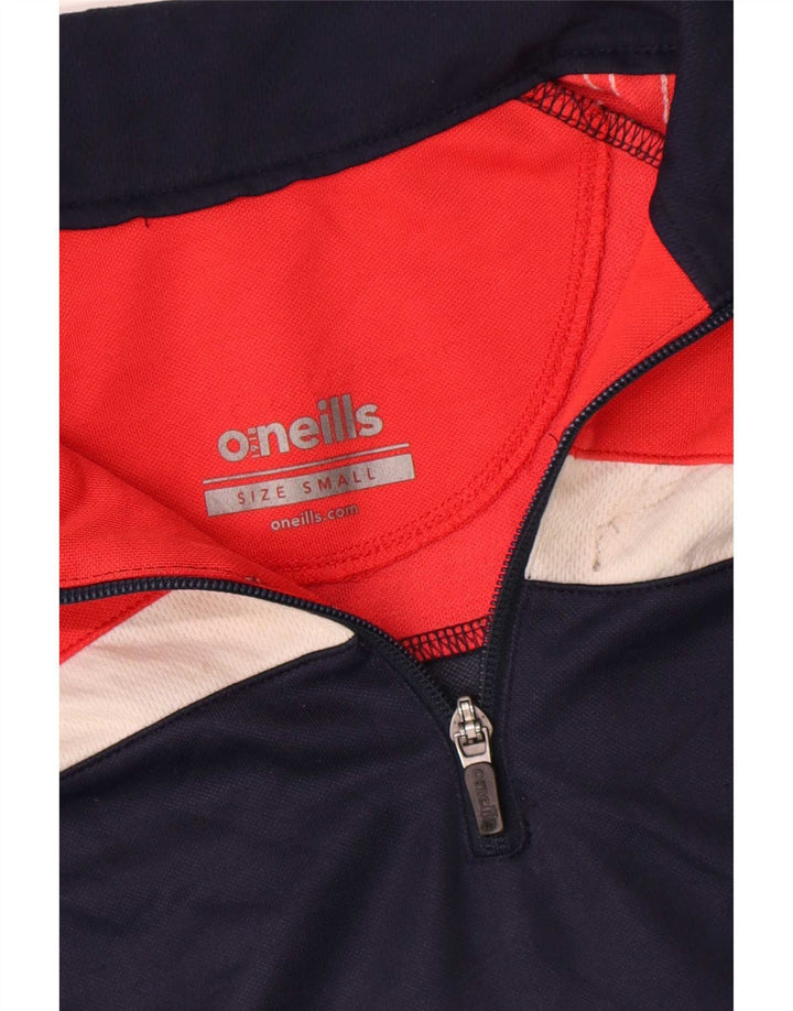 O'Neill Herre Zip Neck Pullover Træningsdragt Top Small Navy Blue Colourblock