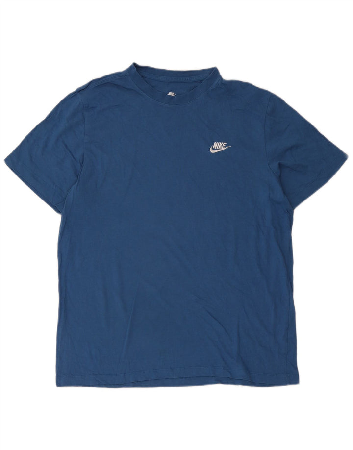 Nike T-shirt top til mænd, stor blå bomuld