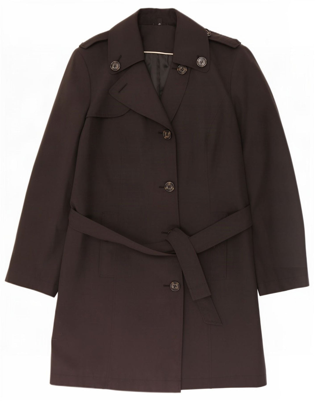 Marks & Spencer Trench Coat til kvinder UK 22 3XL Sort Polyester